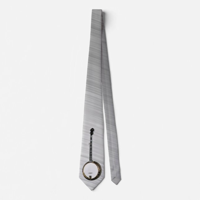 BANJO --ON BRUSHED PEWER TIE (Front)
