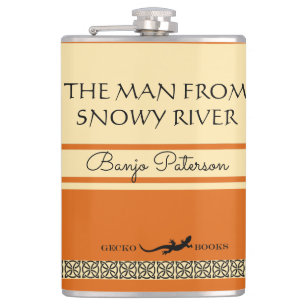 Banjo Paterson Retro Style Hip Flask
