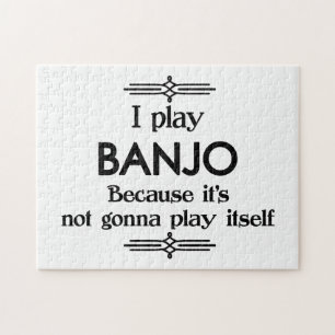 Banjo - Play Itself Funny Deco Music Jigsaw Puzzle