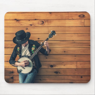 Banjo Player Mouse Pad