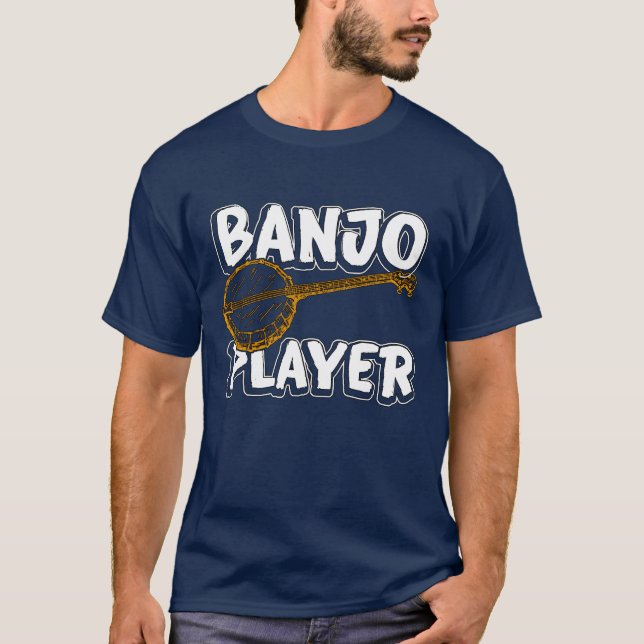 Banjo Player Musical Instrument Loves Folk Music r T-Shirt (Front)