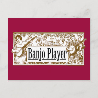 Banjo Player Postcard