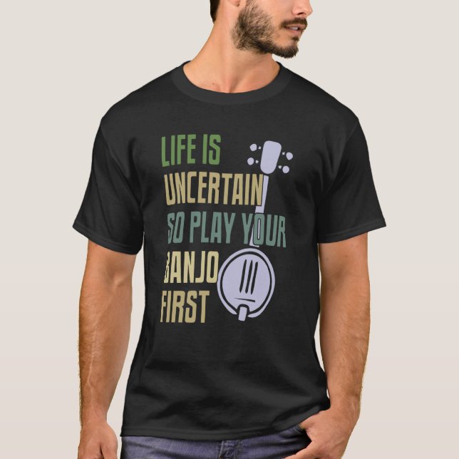 Banjo Player Retro Style T-Shirt (Front)