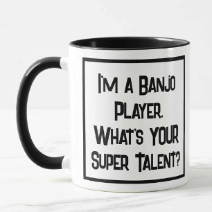 Banjo Player Super Talent. Two Tone Coffee Mug
