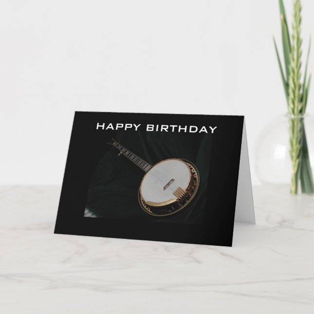 BANJO PLAYER'S BIRTHDAY GREETING CARD (Front)