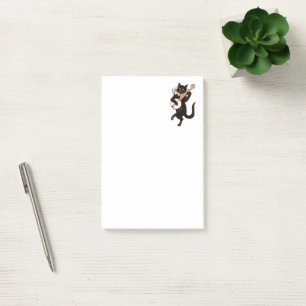 Banjo-Playing Black Cat Post-it Notes