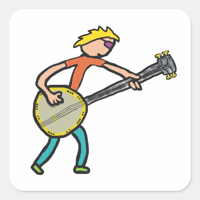Banjo Square Sticker (Front)