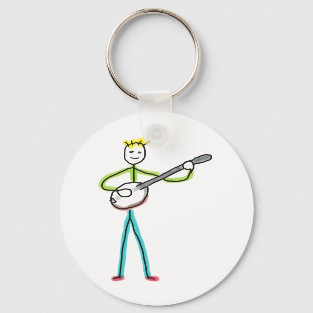 Banjo Stickman Key Ring (Front)