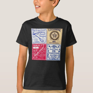 Banjo Strings Kid's dark short sleeve T-Shirt