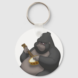 Banjo-Strummin' Gorilla Keychain