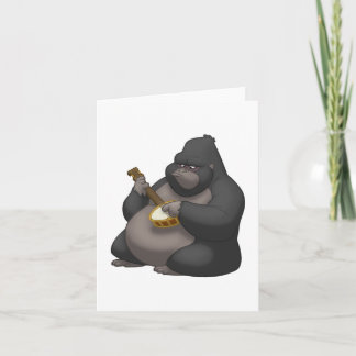 Banjo-Strummin' Gorilla Note Card