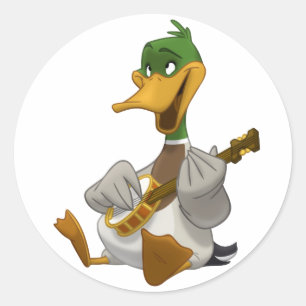 Banjo-Strummin' Mallard Stickers