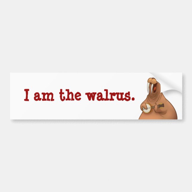 Banjo-Strummin' Walrus Bumper Sticker (Front)
