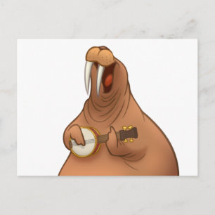Banjo-Strummin' Walrus Postcards