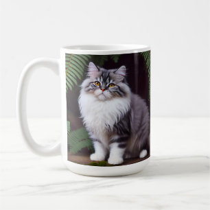 Banjo The Fluffy Grey And White Persian Coffee Mug