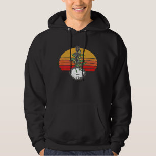 Banjo Vine Vintage Flowers Illustration Retro 80s Hoodie