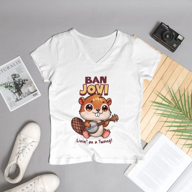 Banjovi Cute Beaver Playing Banjo T-Shirt (Creator Uploaded)