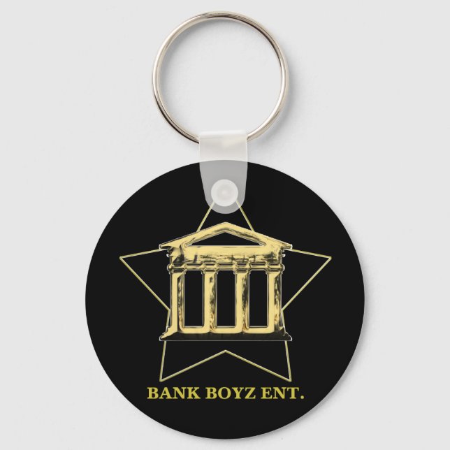 Bank Boyz Black Keychain (Front)