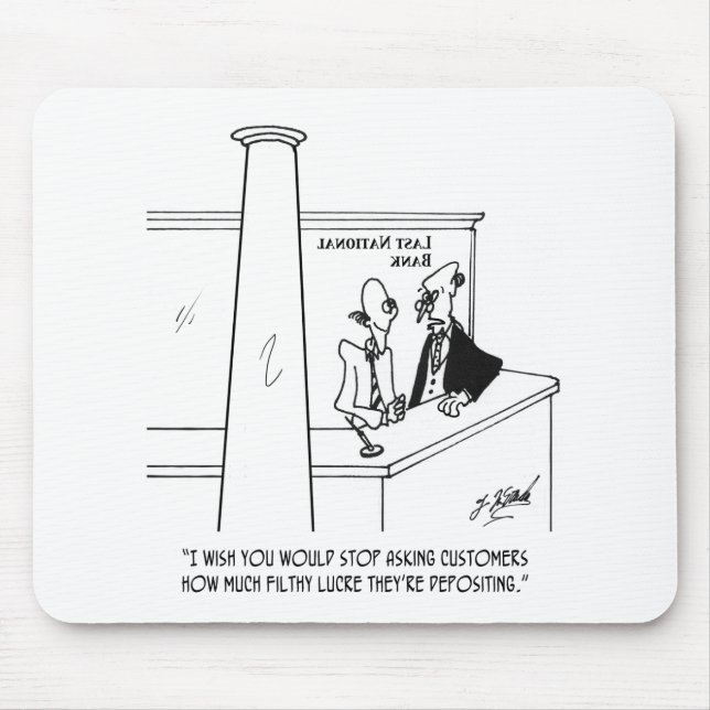 Bank Cartoon 3635 Mouse Pad (Front)