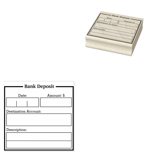 Bank Deposit Accounting Stamp (Stamped)