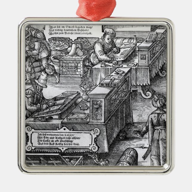 Bank Interior Metal Tree Decoration (Front)