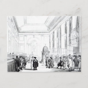 Bank of England, Great Hall, from Ackermann's Postcard