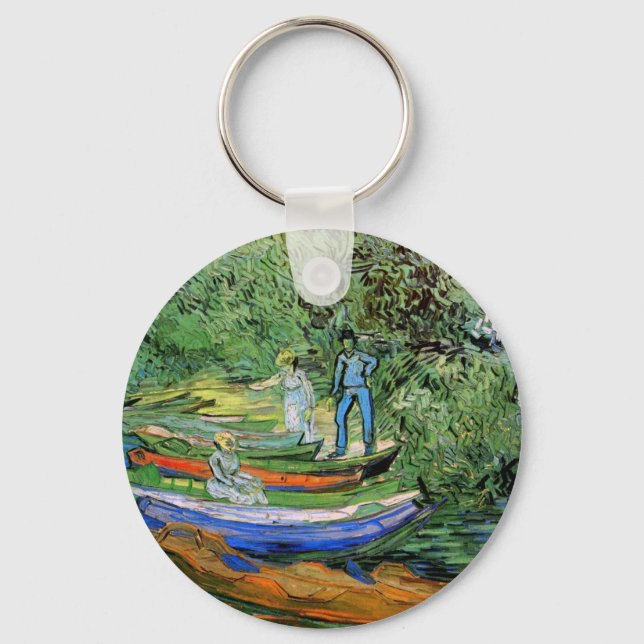 Bank of the Oise at Auvers by Vincent van Gogh Key Ring (Front)