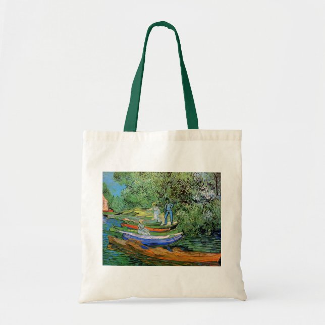 Bank of the Oise at Auvers by Vincent van Gogh Tote Bag (Front)