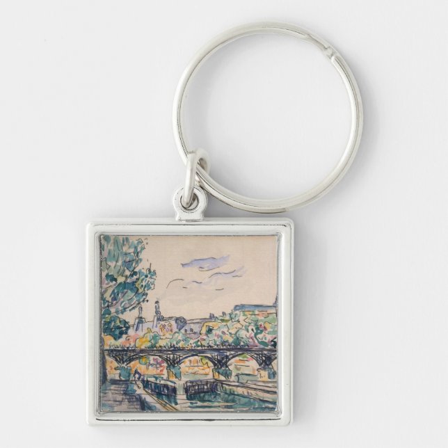 Bank of the Seine near the Pont des Arts Key Ring (Front)
