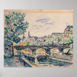 Bank of the Seine near the Pont des Arts Poster