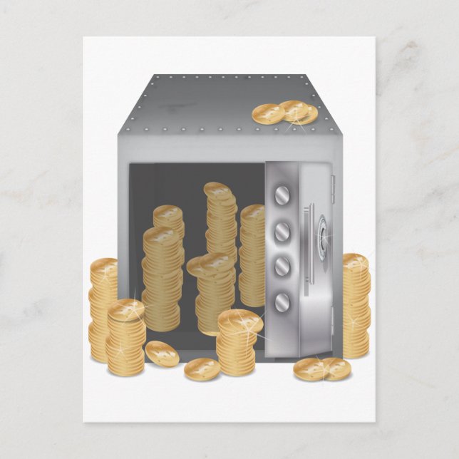 Bank Safe Postcard (Front)