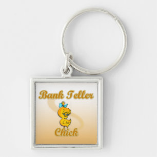 Bank Teller Chick Key Ring