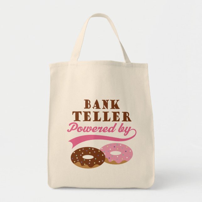 Bank Teller Funny Gift Tote Bag (Front)