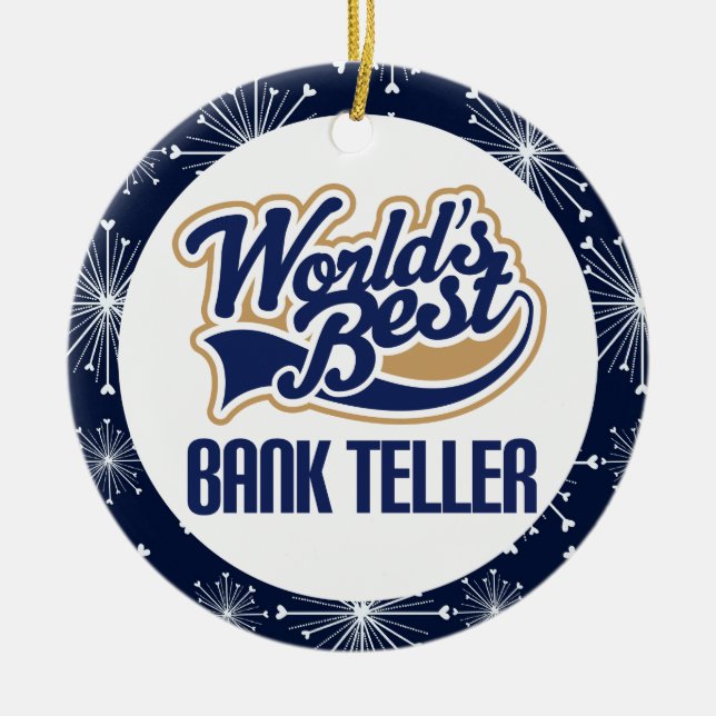 Bank Teller Gift Ornament (Front)