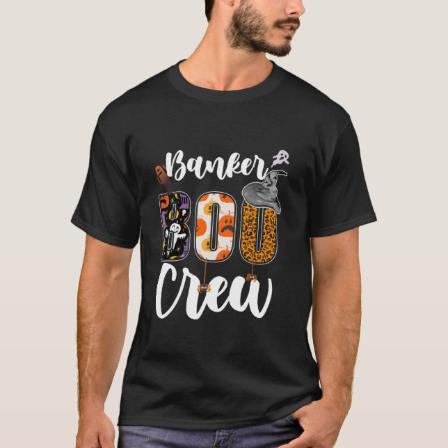 Banker Boo Crew Halloween Matching Banking T-Shirt (Front)