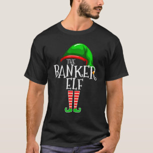 Banker Elf Family Matching Group Christmas Squ T-Shirt