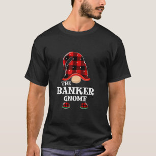 Banker Gnome Buffalo Plaid Funny Christmas Matchin T-Shirt