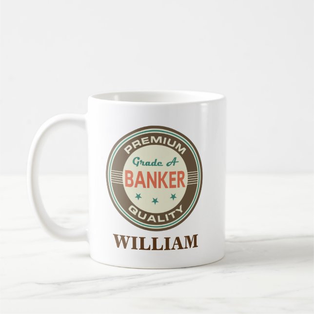 Banker Personalised Office Mug Gift (Left)