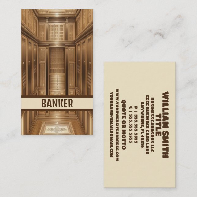 Banker Security Business Card (Front/Back)