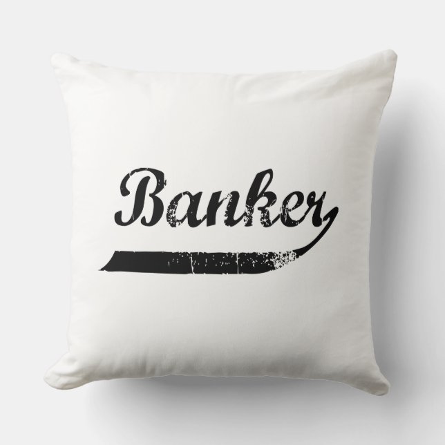 Banker typography cushion (Front)