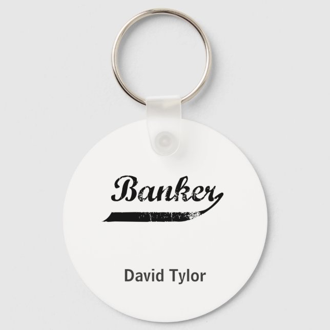 Banker typography key ring (Front)