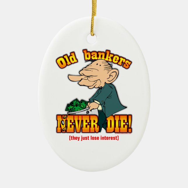 Bankers Ceramic Tree Decoration (Front)