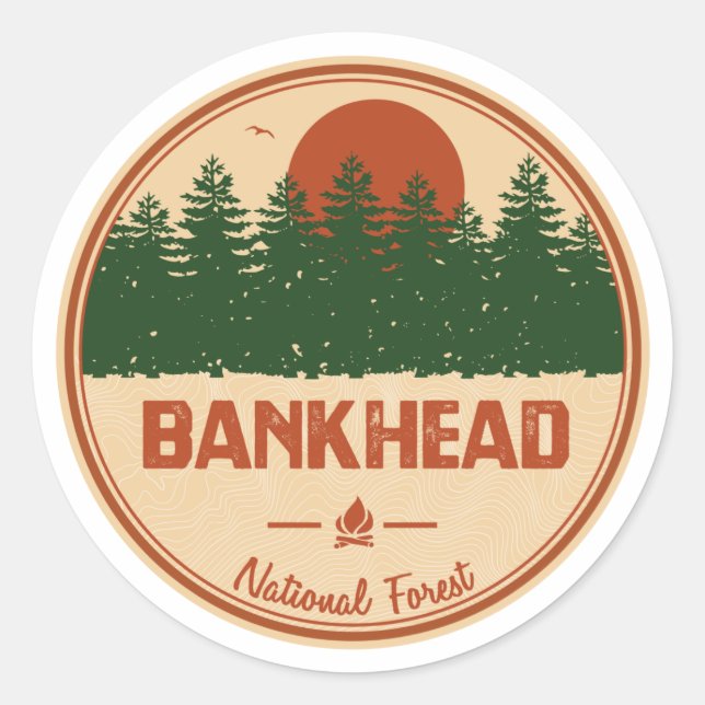Bankhead National Forest Classic Round Sticker (Front)