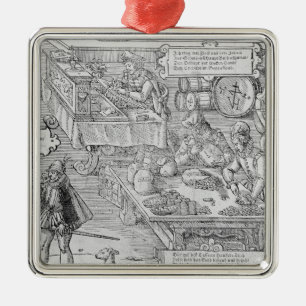 Banking Scene Metal Tree Decoration