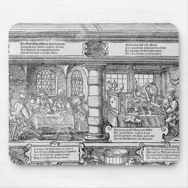 Banking Scene Mouse Pad (Front)