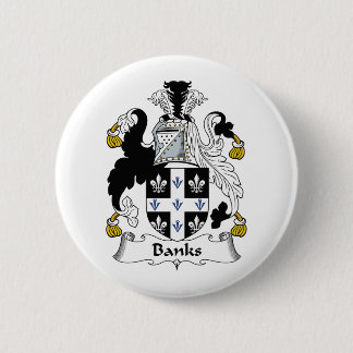 Banks Family Crest 6 Cm Round Badge