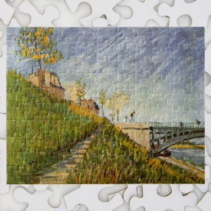 Banks of Seine, Pont de Clichy by Vincent van Gogh Jigsaw Puzzle