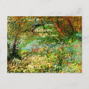 Banks of Seine Pont de Clichy Spring Van Gogh Fine Postcard