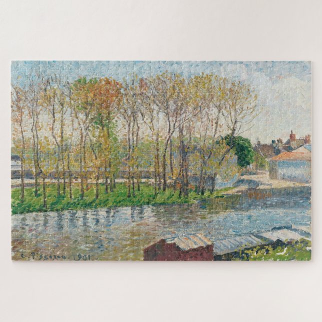 Banks of the Loing in Moret by Camille Pissarro Jigsaw Puzzle (Horizontal)
