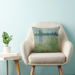 Banks of the Seine by Claude Monet Cushion